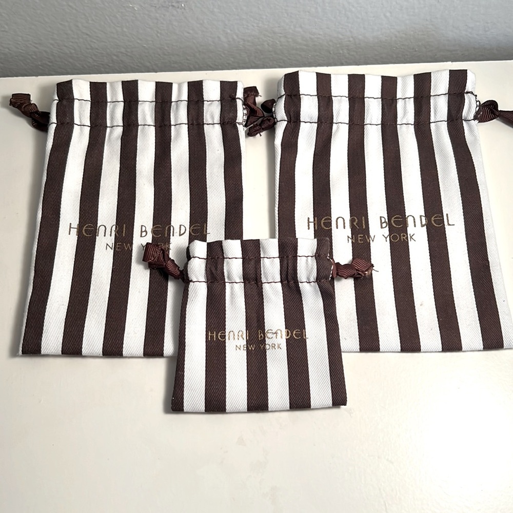 Henri Bendel Jewelry Bags - Multi Sizes (Two bags - 6.5x4.5 & One Bag - 3.5x3.5